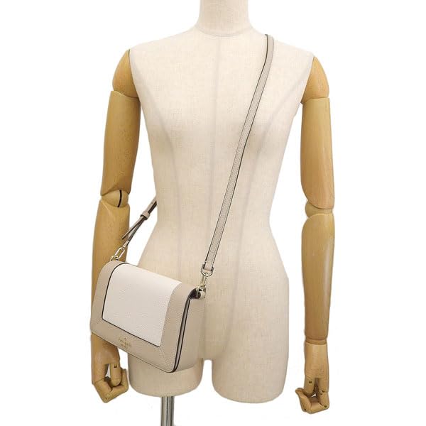 Kate Spade Multicolored Lena Colorblock Small Flap Crossbody KH792 Outlet Women's Bag, (Lightsand/Beige), Brand.