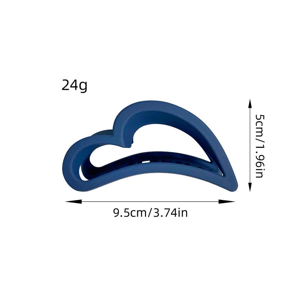 Frosted Love Heart Shaped Hair Claw Korean Fashion Women Girl Hairpins Hair Claw Barrettes Solid Color Headwear Hair Accessories