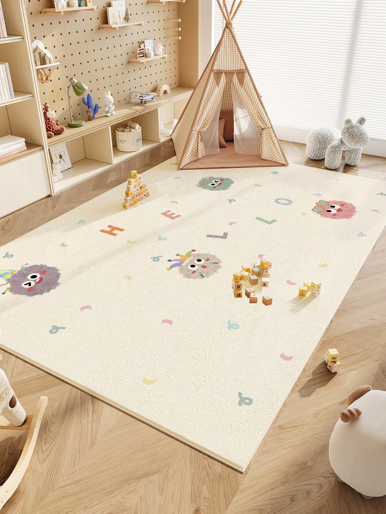 Modern Minimalist  Carpets for Living Room Cute Cartoon Bedroom Decor Rug Fluffy Soft Children's Room Carpet Home Plush Door Mat