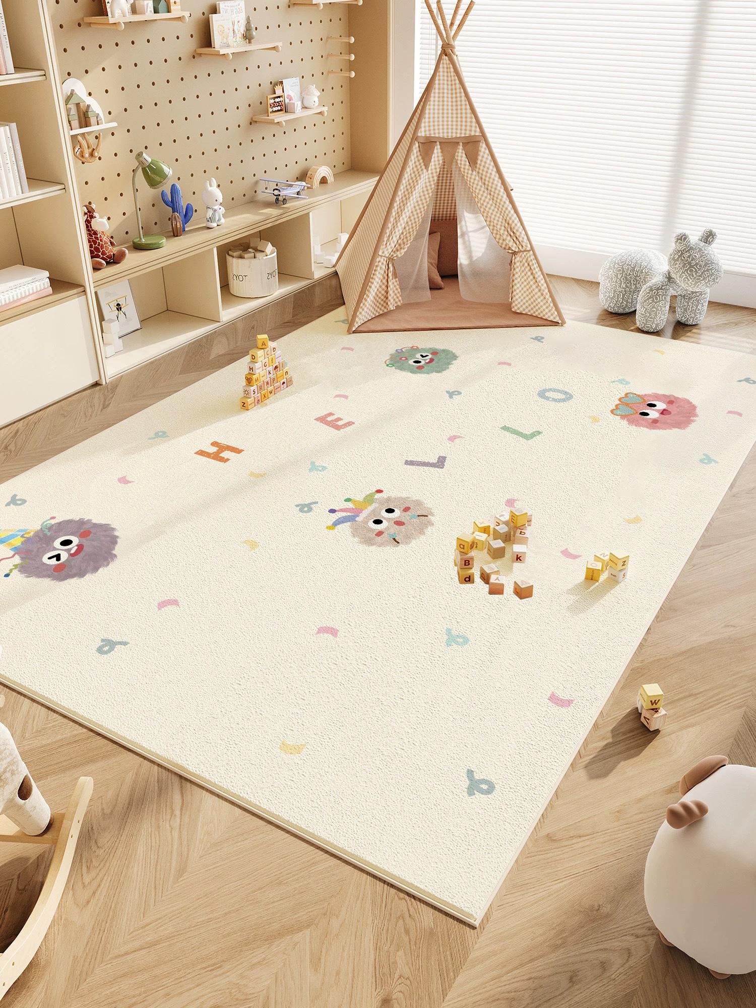 

Modern Minimalist Carpets for Living Room Cute Cartoon Bedroom Decor Rug Fluffy Soft Children s Room Carpet Home Plush Door Mat 80*120cm
