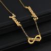 Atoztide Personalized Custom Name Date Necklace for Women Stainless Steel Link Chain Unlimited Pendant Couple Jewelry Gift