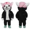 Yousheng 1/4Pcs Dog Figurines Doll Halloween Resin Ornament Standing Puppy Toy Outdoor Decor Fairy Garden Accessories
