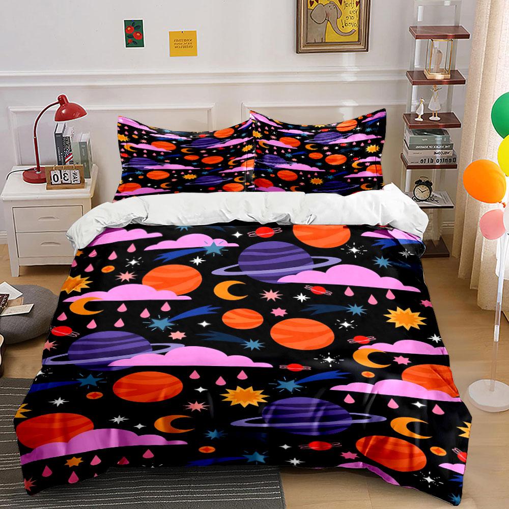 

Planets, stars, moons, clouds. Bedding sets Duvet cover sets Duvet covers Pillowcases(1 * Duvet Cover 2 * Pillowcases, without duvet insert) 135x200cm