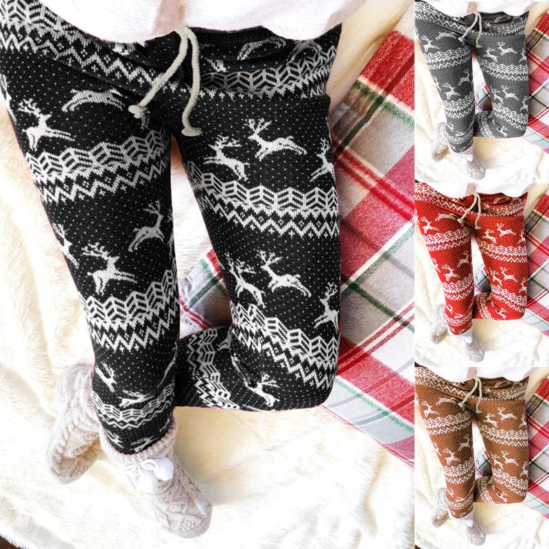 Christmas Elk Print Velvet Lace 