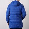 Adidas Reversible Mid-Length Hooded Color Block Striped Logo Down Jacket Men Outerwear Blue Black DM1968