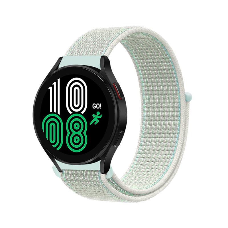 Samsung Huawei Xiaomi Compatible 18-22mm Woven Nylon Solo Loop Velcro Smart Watch Strap