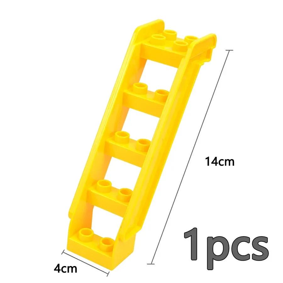 Store byggeklosser Slide Swing Seesaw Park Lekeplass Series Large Pillar Murstein Barn Barn Pedagogisk Leke Kompatibel Duploe