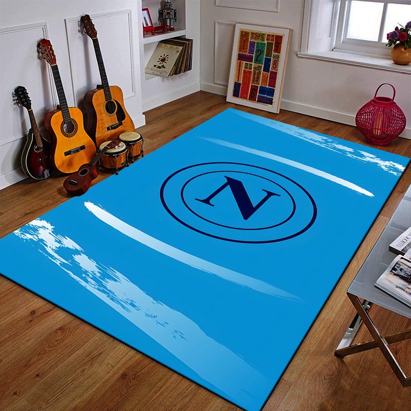 Blue Background with Letter "N" Design Patterned carpet a non slip rug suitable for all seasons and any setting, gift