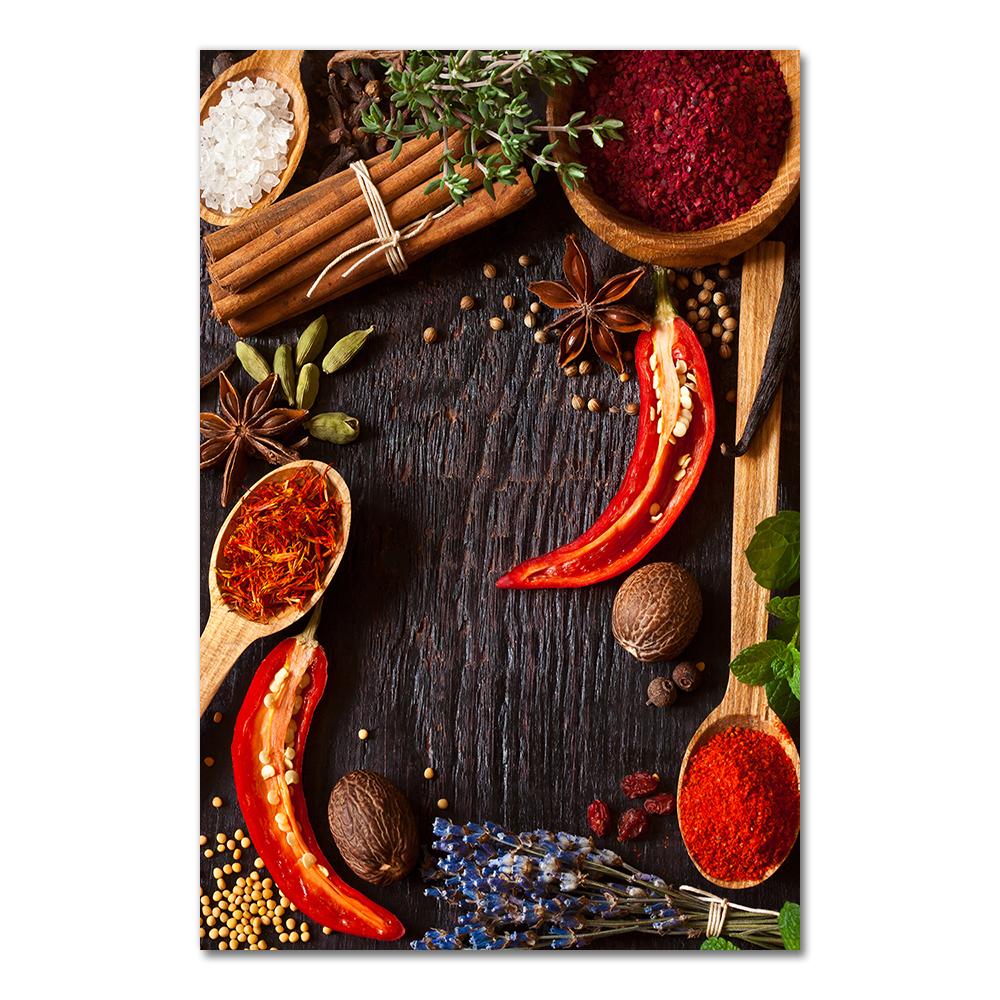 Bucătărie tematică amestec de ierburi și condimente pictură pe pânză postere și imprimeuri Cuadros imagini de perete pentru decorarea sufrageriei la restaurant
