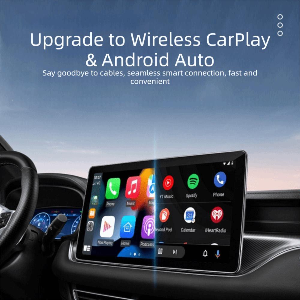 2-in-1 CarPlay Adapter Box Wireless Car Screen Casting Bracket Box Magnetic Phone Mount For Car