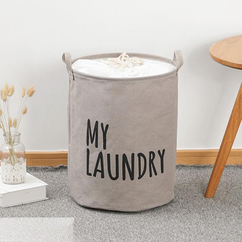 

1pc-Foldable Drawstring Laundry Basket Large Capacity Waterproof Clothes Storage Basket For Home Bathroom Children s Toy Organize