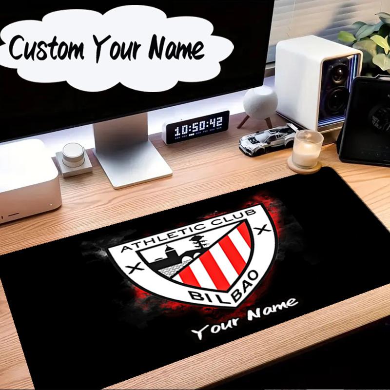 Custom Name Mouse Pad Athletic Club Bilbao Crest Mouse Pad Desk Mat, Non-Slip Rubber Backer Pad For Computer Notebook Gaming Mouse Pad Birthday Gift