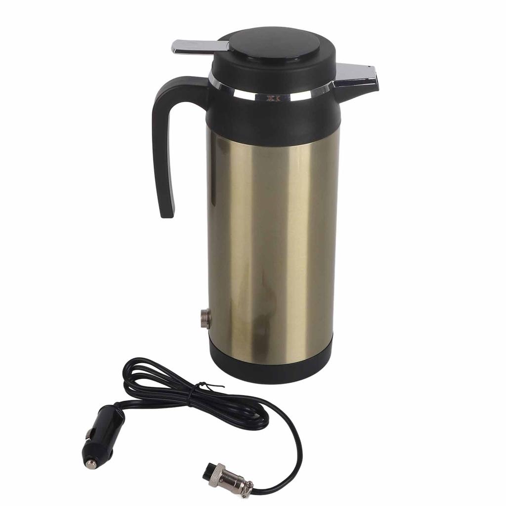 Car Electric Kettle, DC12V/24V, Auto-Shutoff Function, Boil-Dry Prevention Function, Stainless Steel Pot, 1200ml (24V)