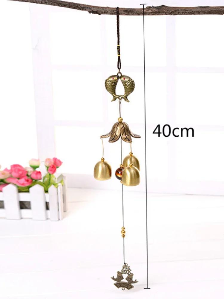 1 Pcs Kupfer Retro Windspiele Hof Garten Leben Im Freien Dekoration Metall Windspiele Outdoor Chinesischen Wind Glück Metall