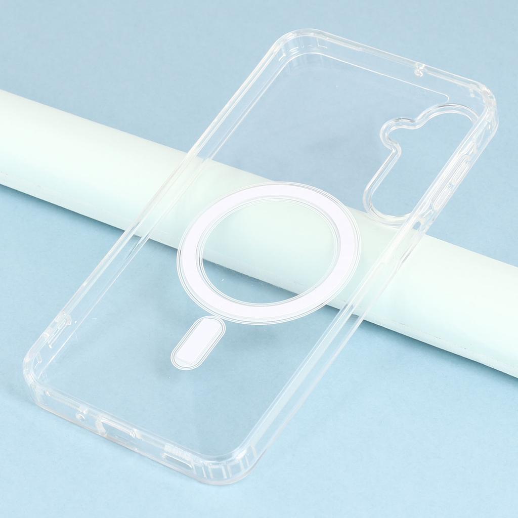 For Samsung Galaxy A26 5G Magnetic Case TPU + Acrylic Clear Phone Cover