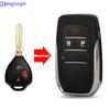Jingyuqin Modifizierte 2/3/4 Tasten Autoschlüssel Gehäuse für Toyota Corolla Yaris Prado Tarago Camry RAV4 REIZ Crown Avalon Venza