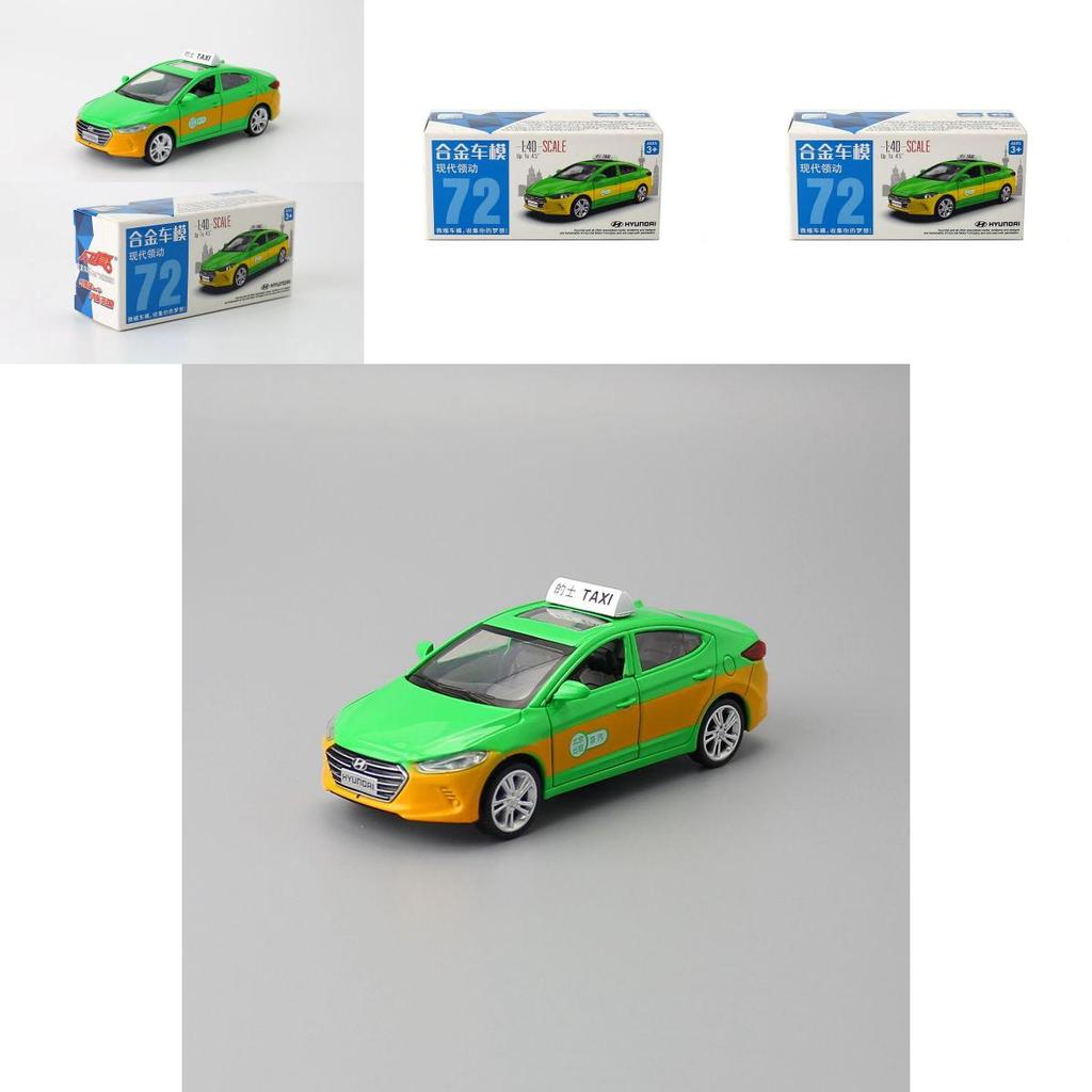 Alloy Hyundai Velantra Taxi Model Kids Toy With Inertia Control For Play And Collection