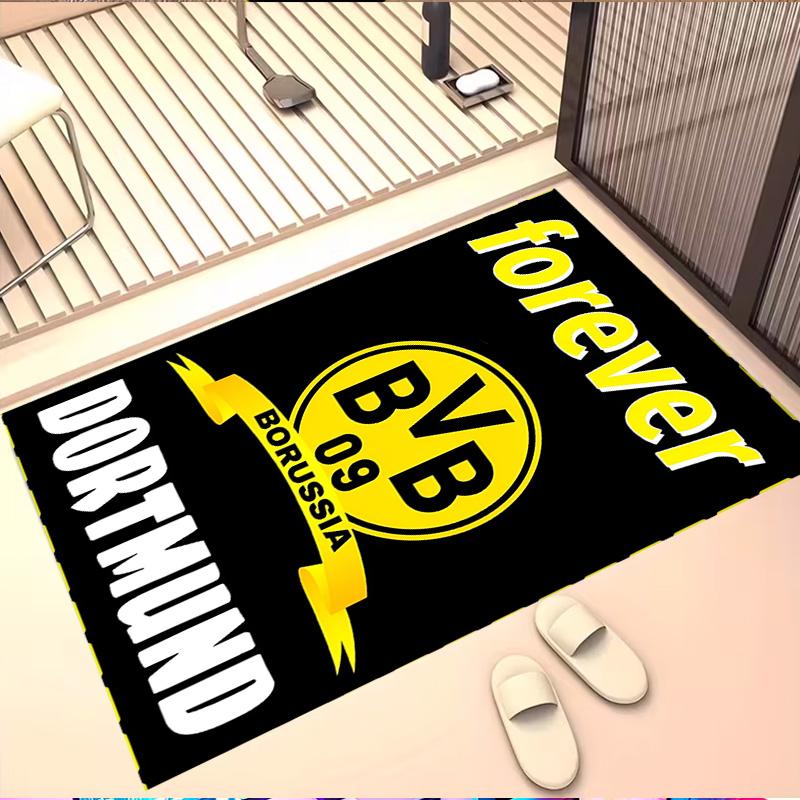 Alfombra Estampada Borussia Dortmund, Alfombra de Piso Lavable, Para Entrada Dormitorio Lavadero Oficina Estudio, Decoración del Hogar Regalo de Cumpleaños Navidad