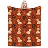 Happy Halloween Cartoon Blanket Cover Velvet  Warm Throw Blanket for Car Sofa Couch Bed Rug