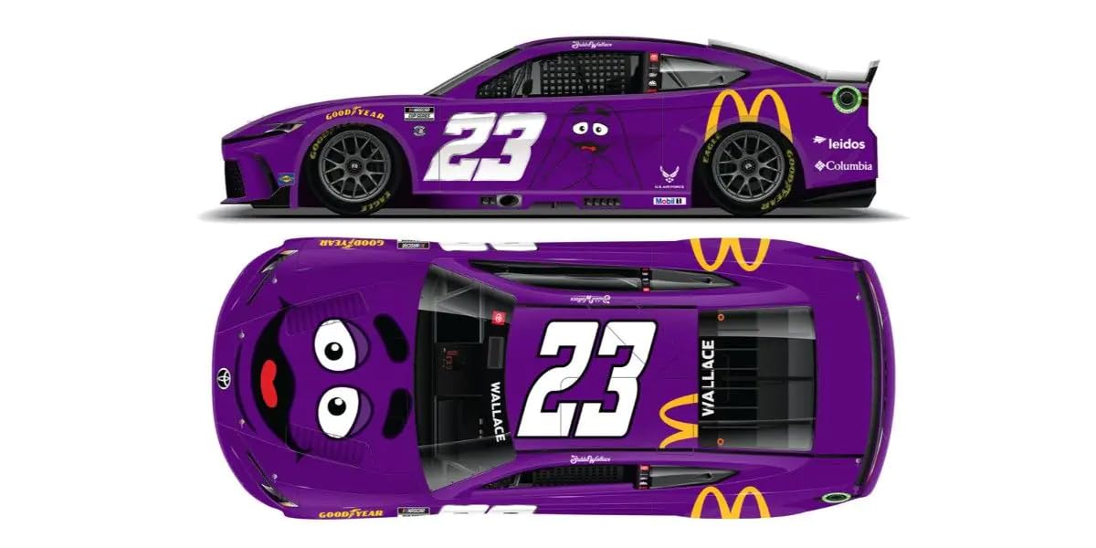 Kyosho Lionel Racing 1/64 McDonald s Grimace 2024 Toyota Camry XSE Bubba Wallace #23 Finished Model LR311618