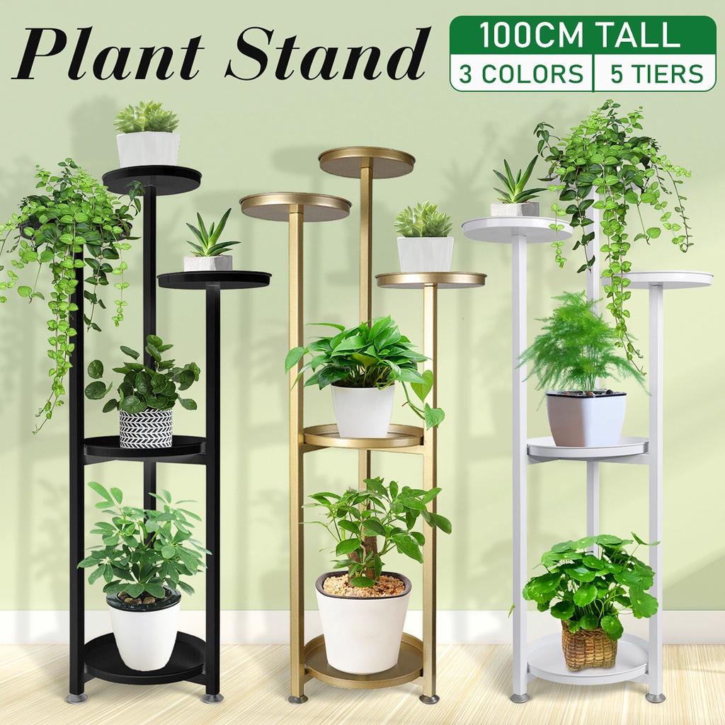 5 Layer Flower Pot Stand Plant Garden Rack Steel Shelf Indoor Outdoor Balcony Ladder Pot Plant Rack
