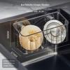 Sink holder Organizer, Suction Draining Rack, Kitchen Sponge Clear Silver 1pc