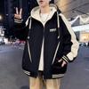 Men S Loose Plus Size Fleece Thickened Hooded Baseball Casual Winter Coat