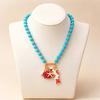 Colorful Beads Beaded Necklace Starfish Shell Charm Boho Necklace  Vacation Beach Party