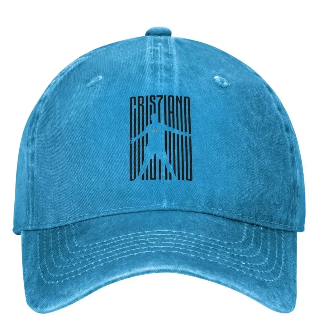 Cristianos Ronaldos CR7 Denim Baseball Cap Outdoor Sun Hip Hop Dad Hats Summer Couple Women Fashion Designer Baseball Caps