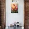 Tulip DIY Paint by Numbers for Adults Flower Leaves DIY Digital Oil Painting Acrylic Paint Leisurely Painting Kits Canvas Wall Art Colorful Flower