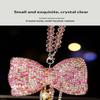 Bowknot Car Pendant Cute  Tassels Chain Rearview Mirror Ornament Pearl  Car Accessories