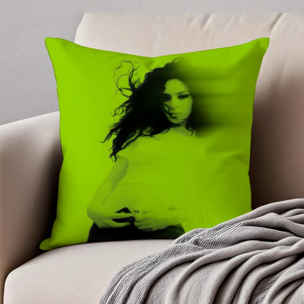 Bold Pop British Singer CCharli XCX Cushion Cover Pillowcase Antidustmite Invisible Zipper Short Plush Sofa Cushion