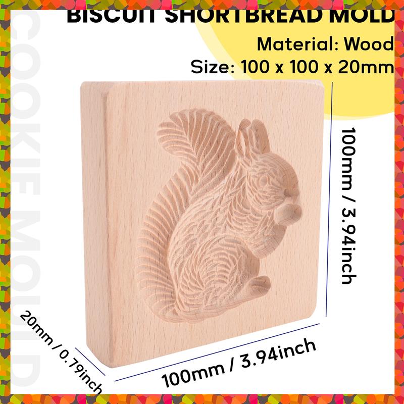 Promotion! Cookie Mold Shortbread Mold Wooden Biscuit Cutter Cookie Mold Cutter Gingerbread Biscuit Shortbread Mold
