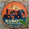 Vintage Kubota Traktor Metallblechschild Retro Landmaschinen Wandkunst Dekor für Garage Man Cave