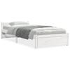 Solid Wood Bed White 90 X 200 Cm