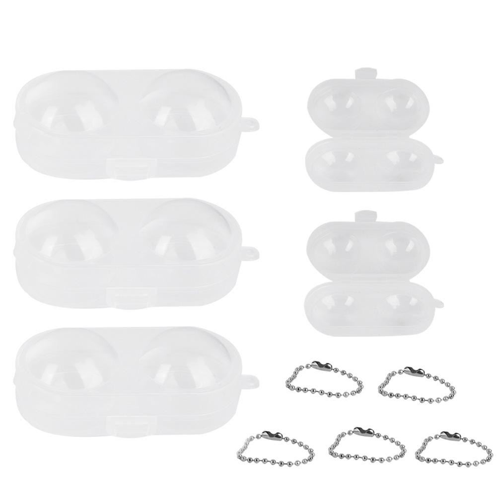 

5Pcs Plastic Table Tennis Storage Box Container Hold 2 s with Chain