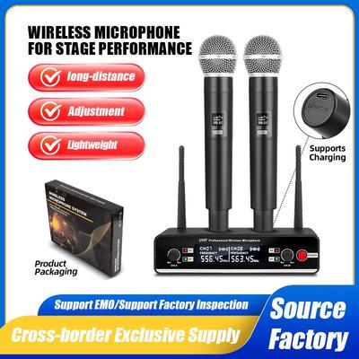 Dual-Purpose Wireless Handheld Microphone: Ideal for Home, Stage, Weddings, and Live Performances