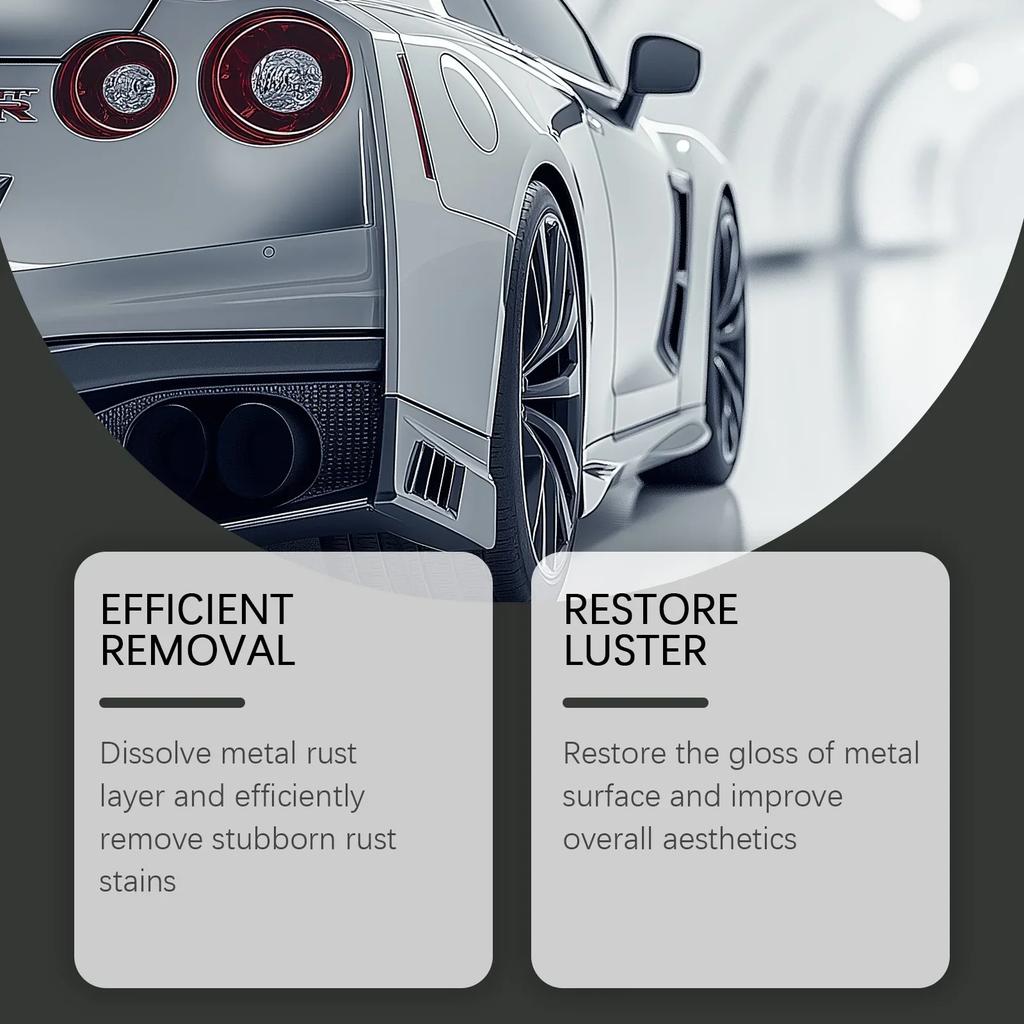 Rust Remover Spray Multi-Purpose Paint Rust Inhibitor Derusting Spray Car Rust Removal for Wheel HubChrome Paint care tool
