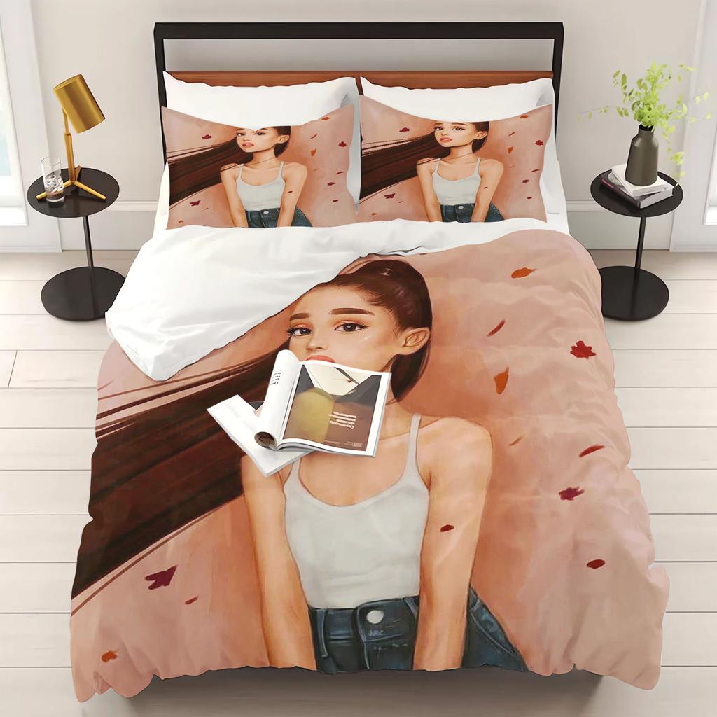 Star Duvet Cover Sets Ariana Grande Bedding Set Famous Anime Comforter Bed Linen Twin Queen King Single Size Dropshipping Gift