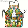 1pc Happy Easter Apron Suitable for Home Kitchen & Restaurant Use, Bib Apron with Bunny Egg Patterns, BBQ Cooking, Gardening, Cleaning - Ideal Gift Fo