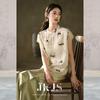 JK&JS Chinese Style Floral Print Rayon Shirt
