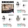 Oil Drain Plug Oversize Piggyback Stainless Steel Self Tapping Oil Pan Thread Repair Kit M12.1-1.25/1.5/1.75x 15mm M14.1 M16.1 Oil Drain Plugs 3