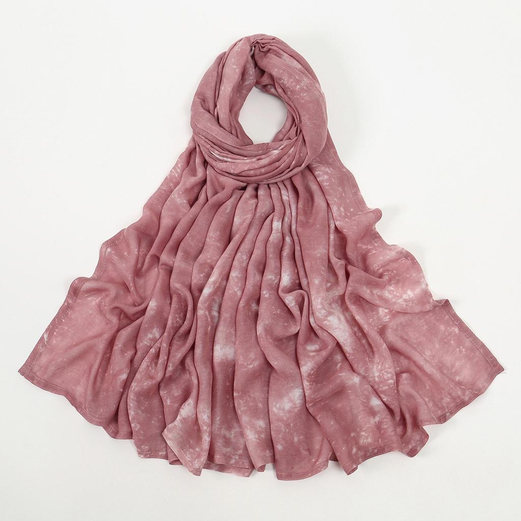 Women'S Vintage Gradient Ombre Shawl Cotton Rayon Blend Breathable Windproof Sun-Proof Yarn-Dyed Fashion Muslim Hijab Scarf