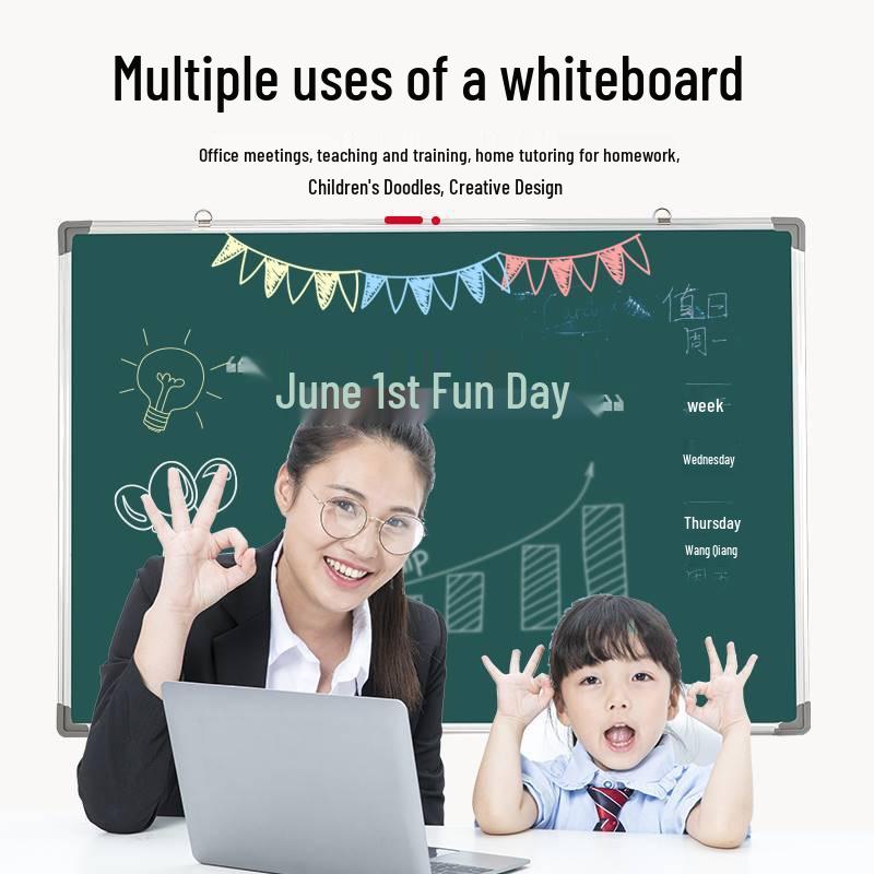 Wall-mounted Whiteboard 40x60cm with Accessories (1 piece)