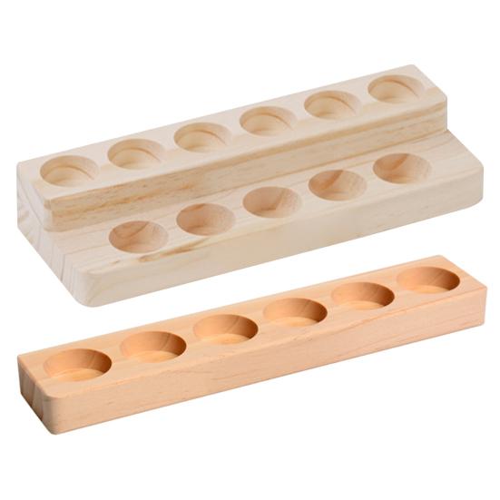 Essential Oil Display Stand Storage Rack Single/Double Layer Large Capacity Wooden Perfume