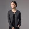 Merino Fine Spun Wool Women's Cardigan: 2026 Spring-Autumn Round Neck, Single-Breasted, Elegant Knit Sweater