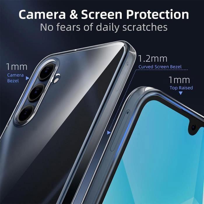 Coque de Protection - BOOLING - pour Samsung Galaxy A16 4G-5G - Silicone Transparent - 2 Verres Trempés - Antichoc