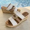 Mode Damenmode Plateau Keilsandalen Sommer Komfort Slip On Strandschuhe Frau Dicke Sohle Rutschfest Walking Sandalias Mujer 2025