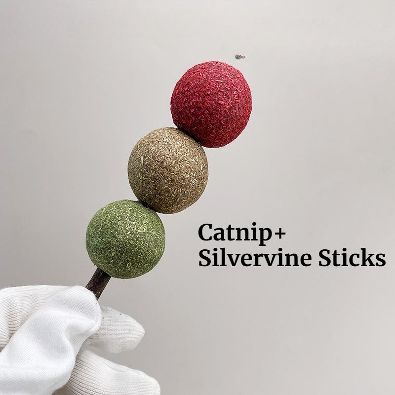 

Catnip Ball Stick Cat Grass Toys Cat Catnip Toys,Cat Self-Entertainment Toys, Cat Snacks,Kitty Teeth Cleaning Lick Dental Toys 1 Piece