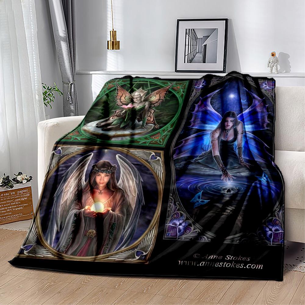 Gothic Style Blanket Ultra-Soft Perfect for Office Bedding Couch All-Season Use Playful Design Gifts For Family Or Friends